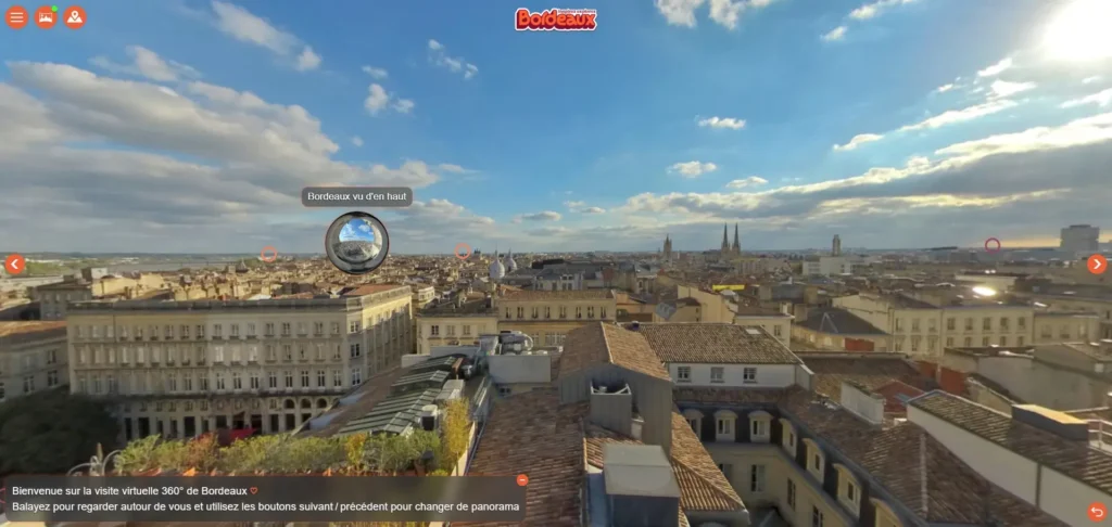 Visite interactive de la ville de Bordeaux - VR Interactive