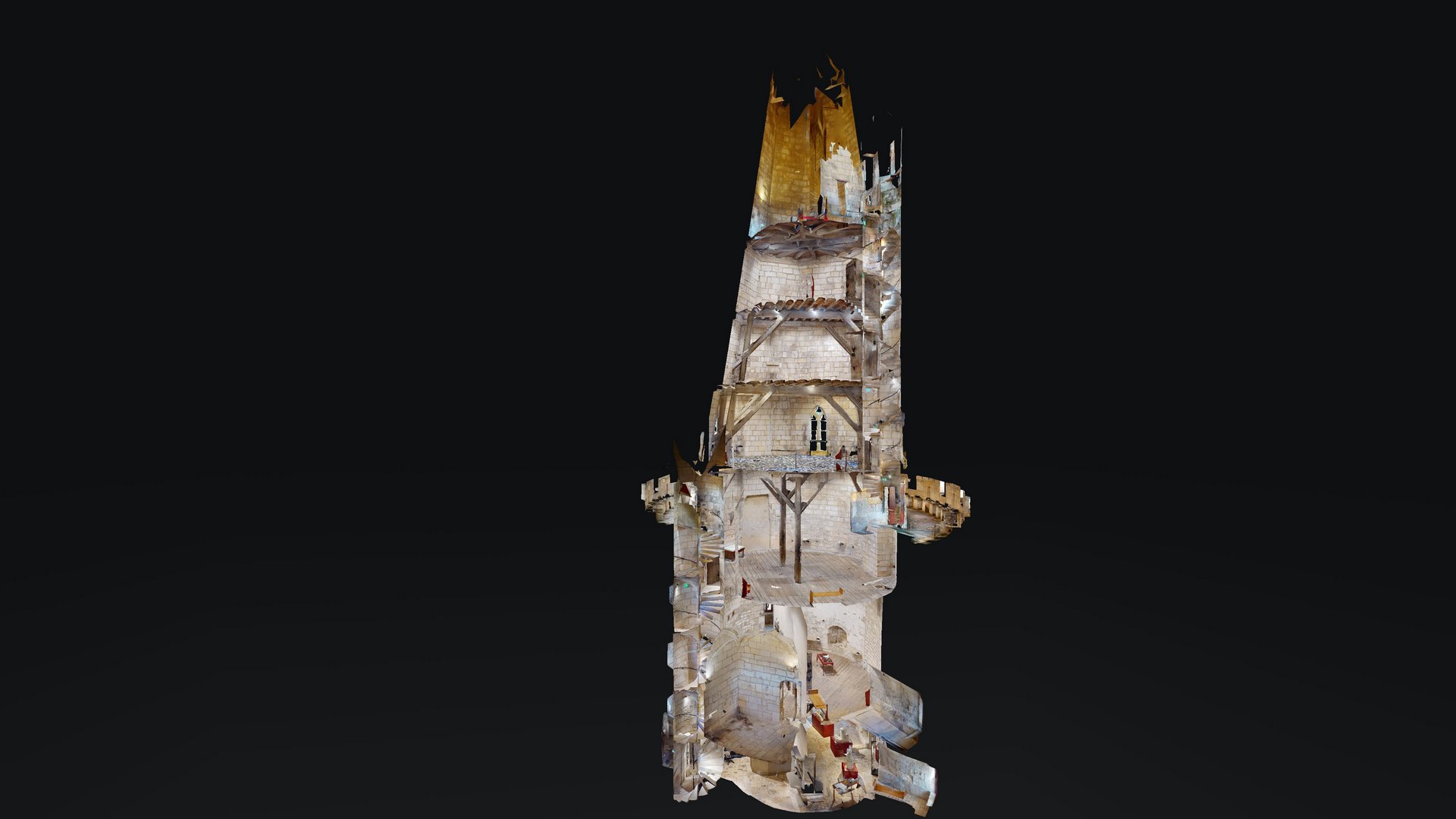vue 3D tour de la Lanterne