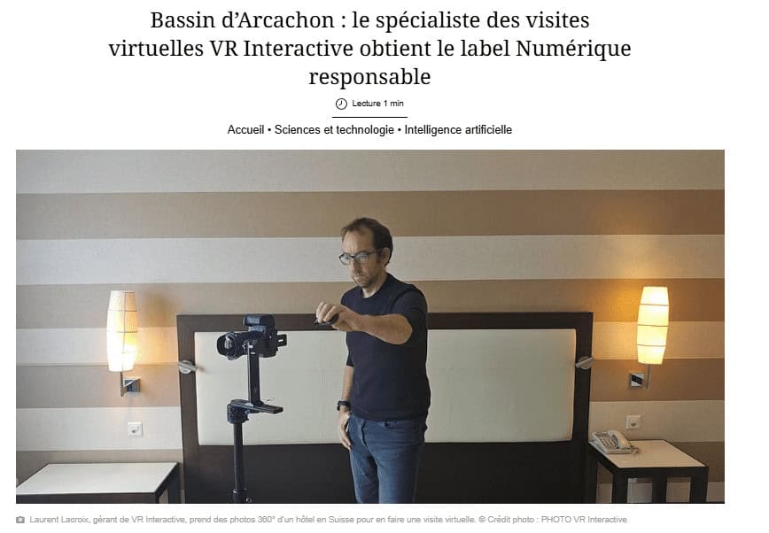 Article Sud Ouest - Label numérique responsable VR
