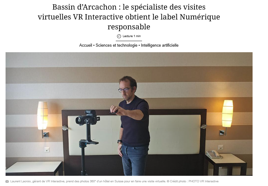 Article Sud Ouest - Label numérique responsable VR