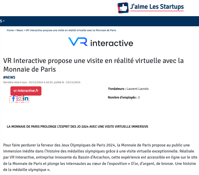 J'aime les startups - VR Interactive